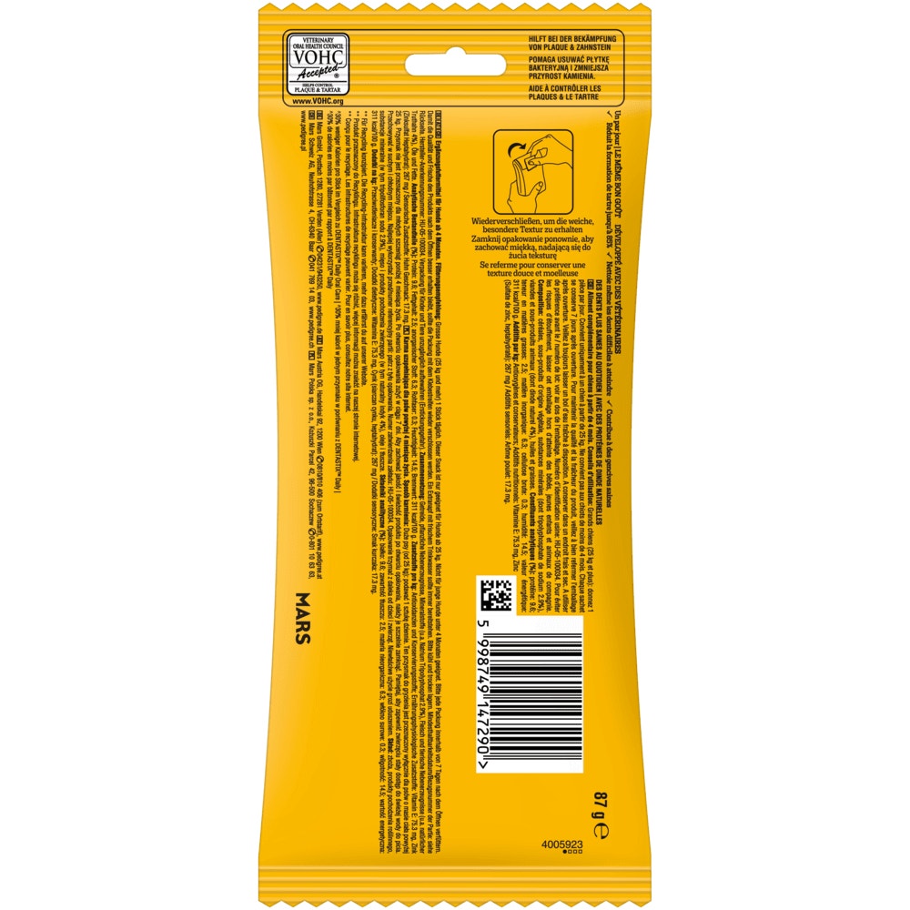 PEDIGREE® DENTASTIX™ LIGHT für große Hunde, 4 & 21 Stück