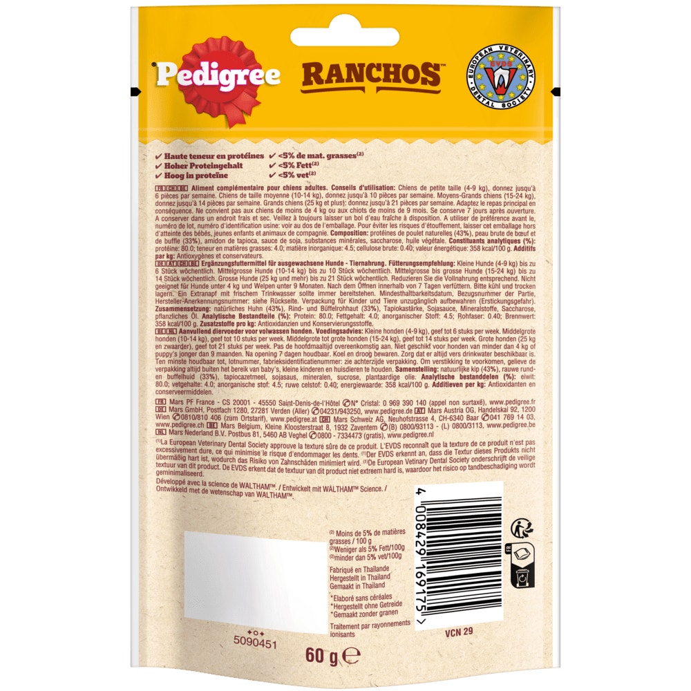 PEDIGREE® RANCHOS™ Wrap mit Huhn, 60g