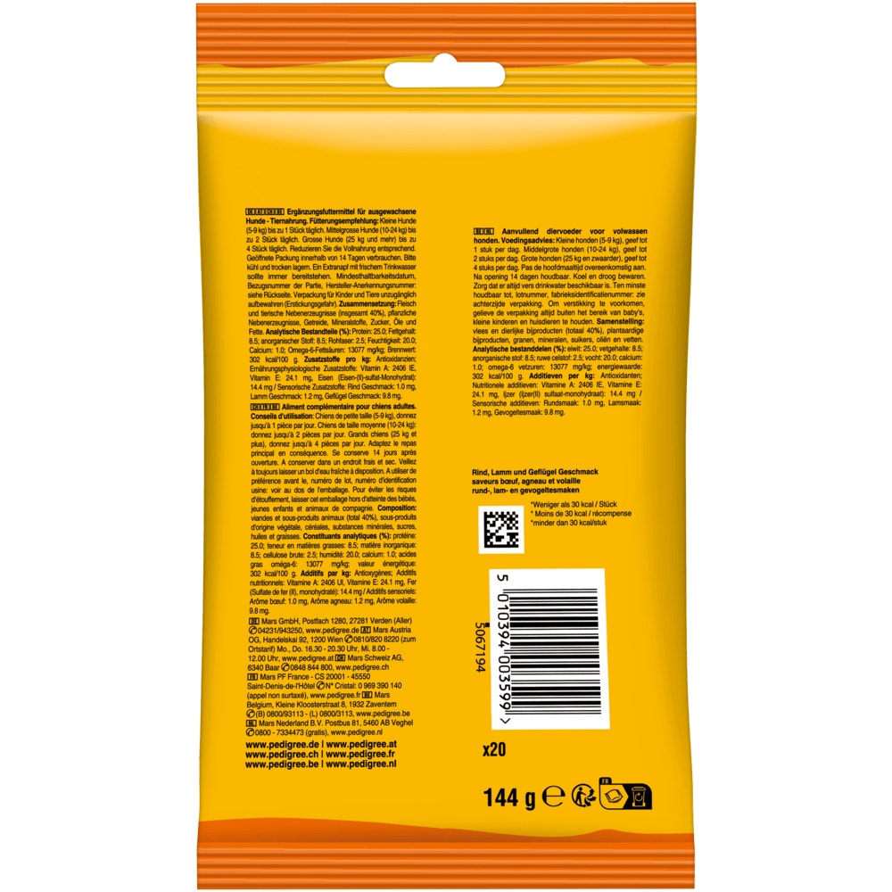 PEDIGREE® SCHMACKOS™ Multi Mix, 20 Stück