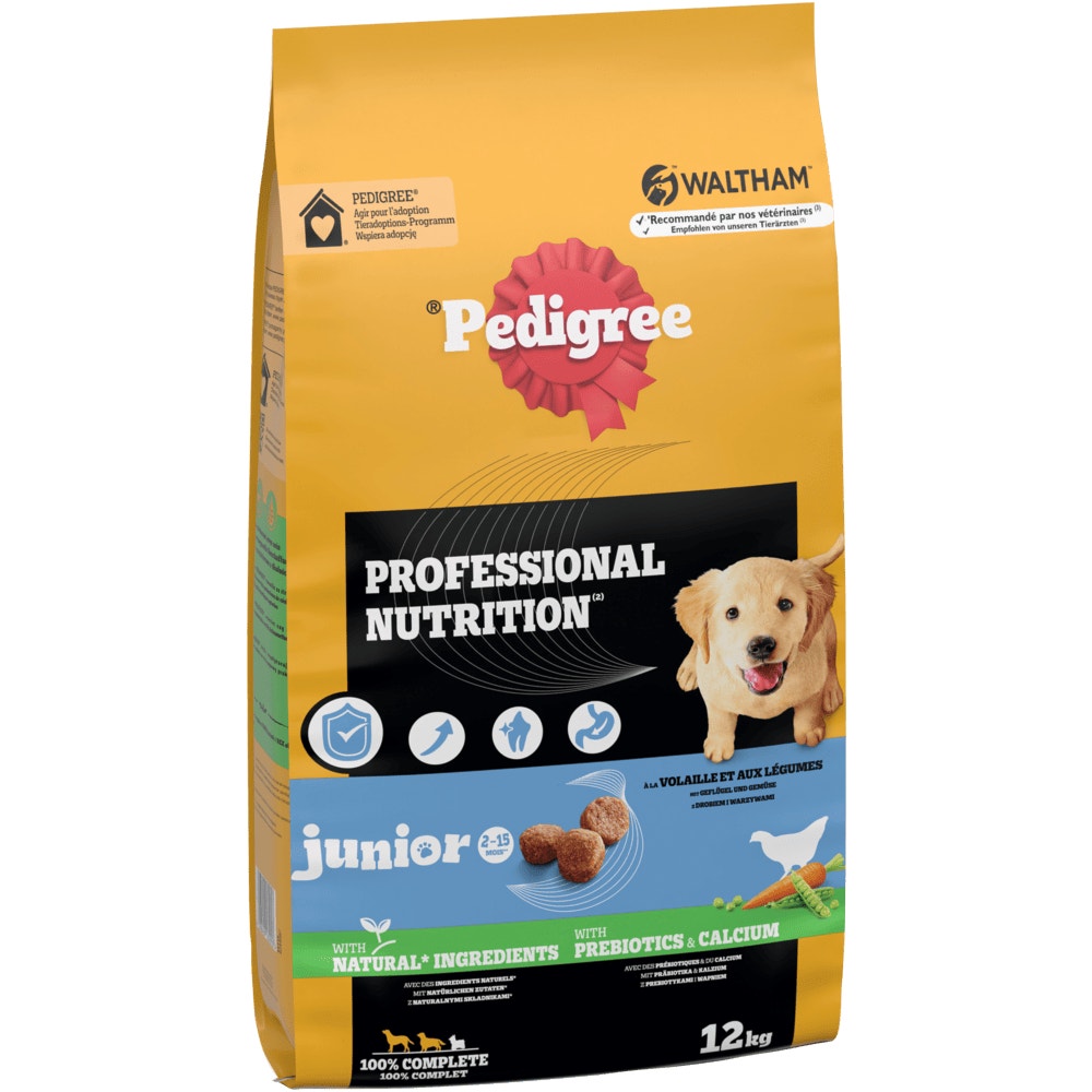 PEDIGREE® Professional Nutrition Trockenfutter Junior Geflügel, 12kg