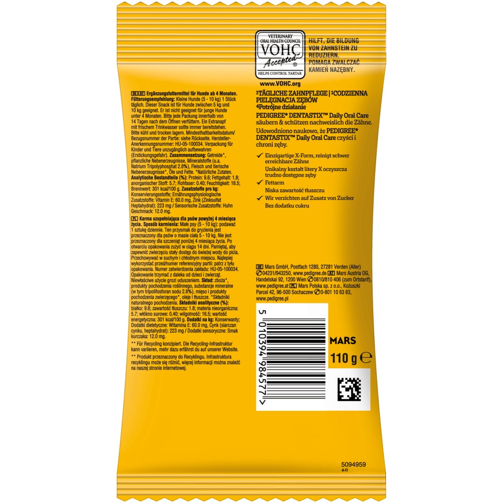 PEDIGREE® DENTASTIX™ Daily Oral Care kleine Hunde, 7, 28, 35, 56, 70 & 105 Stück