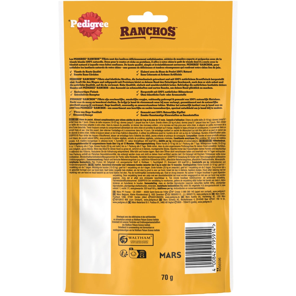 PEDIGREE® RANCHOS™ Fillets Huhn, 70g