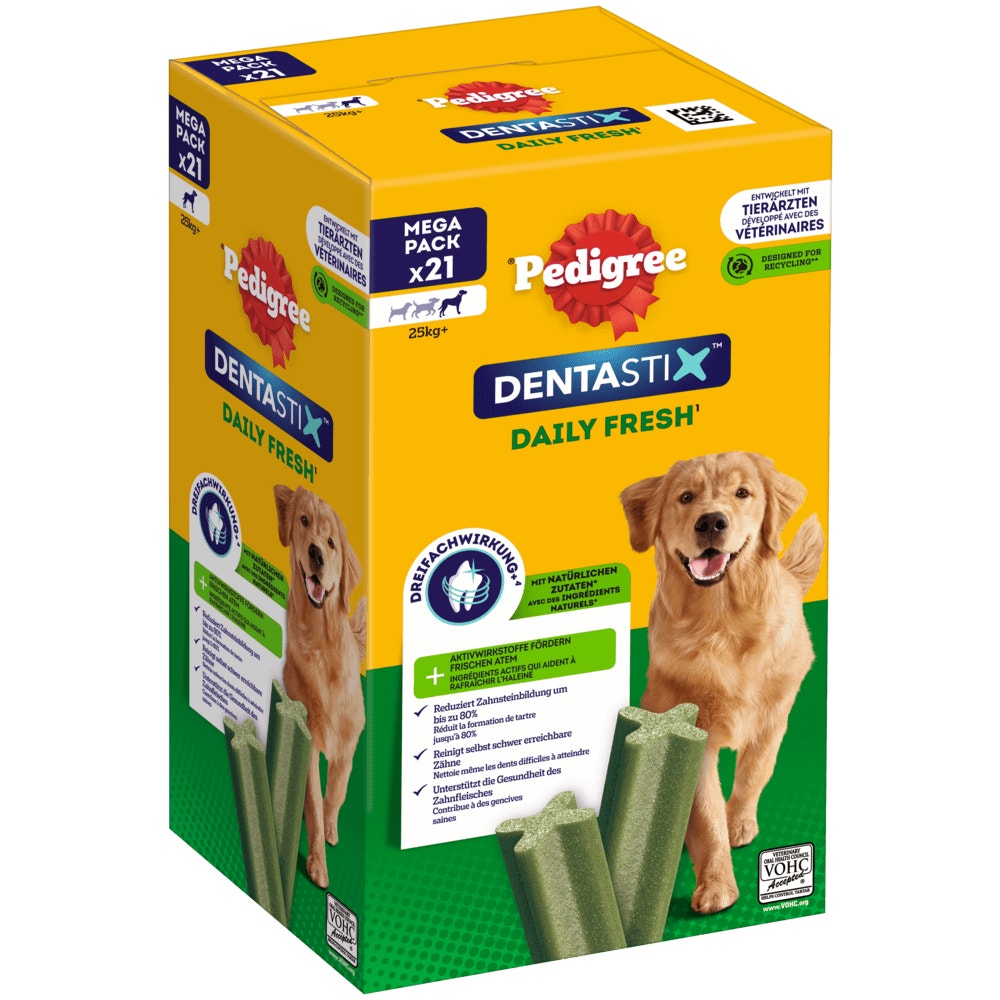 PEDIGREE® DENTASTIX™ Daily Fresh große Hunde, 21 & 28 Stück