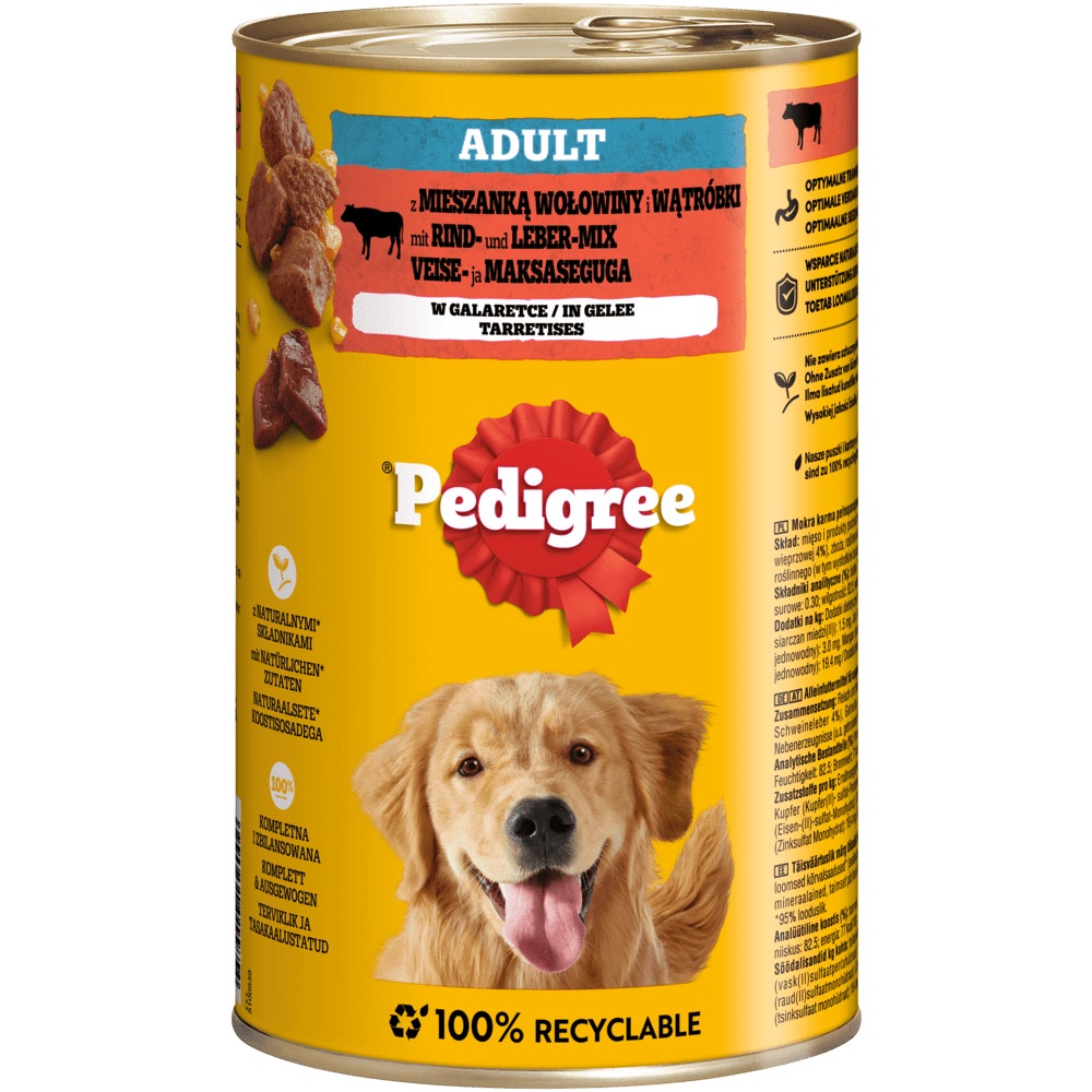PEDIGREE® Adult mit Huhn & Karotte in Gelee, Dose 1,2kg