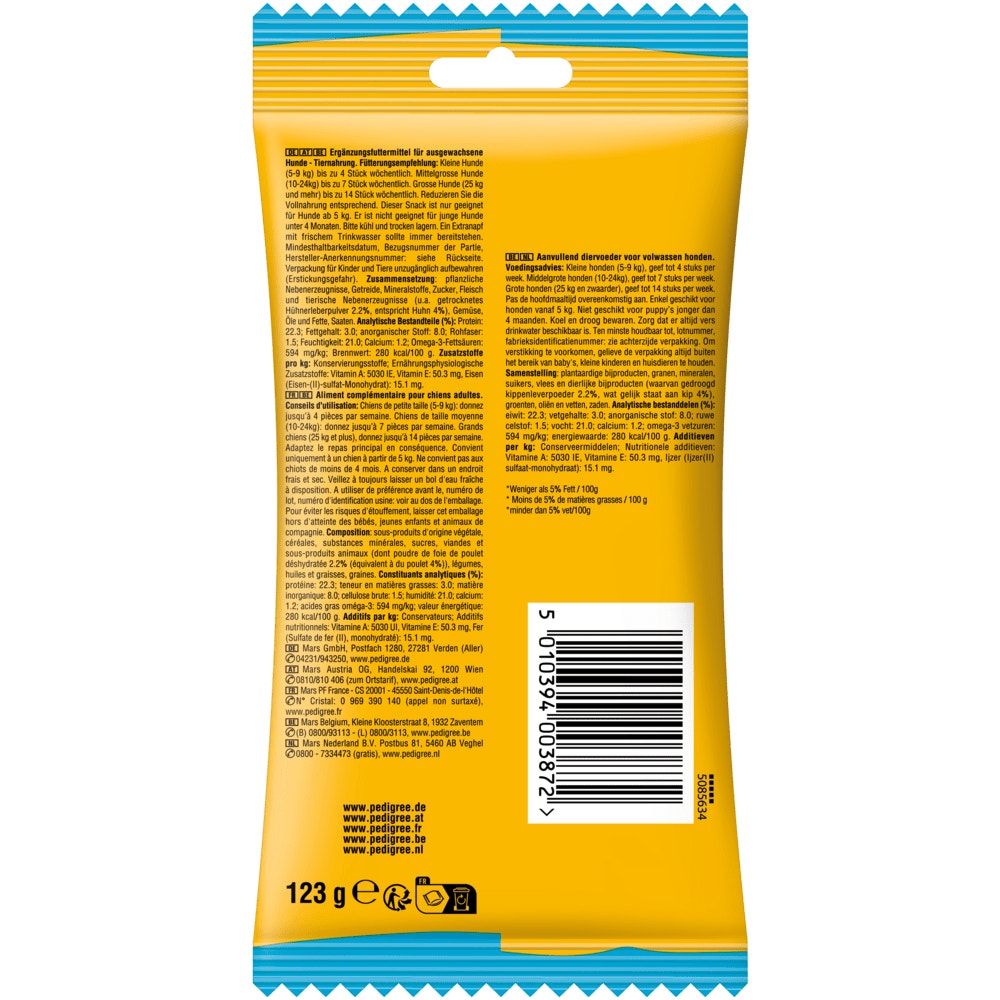 PEDIGREE® RODEO™ mit Huhn, 7 Stück