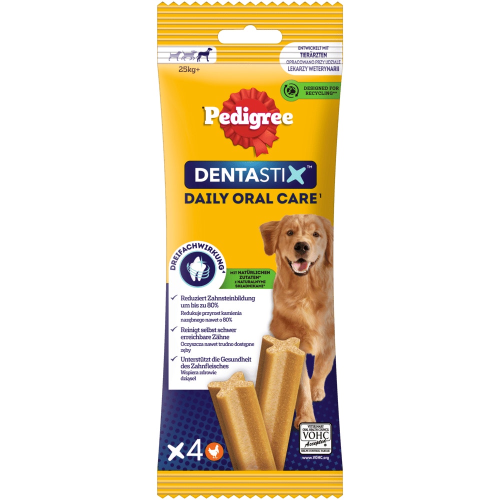 PEDIGREE® DENTASTIX™ Daily Oral Care grosse Hunde, 4, 21, 28, 42, 56 & 105 Stück